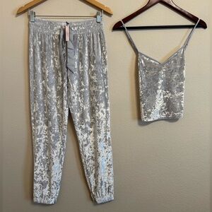 Victoria’s Secret Velvet Tank Top +Jogger Pants Set